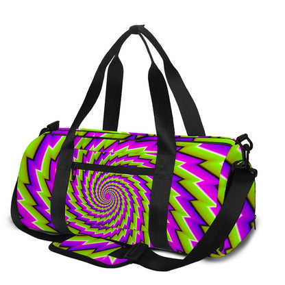 Green Twisted Moving Optical Illusion Gym Bag