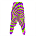 Green Twisted Moving Optical Illusion Hammer Pants