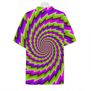 Green Twisted Moving Optical Illusion Hawaiian Shirt