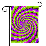 Green Twisted Moving Optical Illusion House Flag