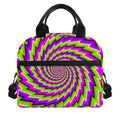 Green Twisted Moving Optical Illusion Insulated Lunch Bag