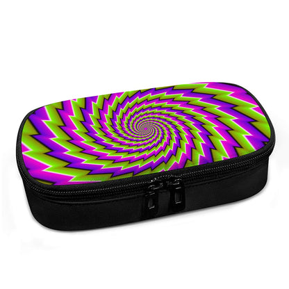 Green Twisted Moving Optical Illusion Insulin Cooler Travel Case