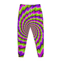 Green Twisted Moving Optical Illusion Jogger Pants