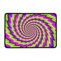 Green Twisted Moving Optical Illusion Kitchen Mat