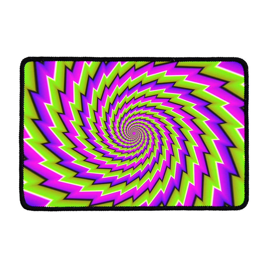 Green Twisted Moving Optical Illusion Kitchen Mat