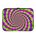 Green Twisted Moving Optical Illusion Laptop Sleeve