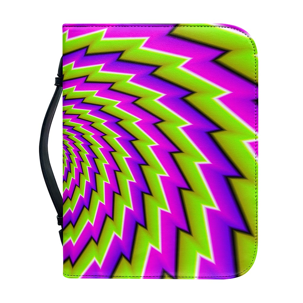 Green Twisted Moving Optical Illusion Leather Bible Cover