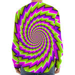 Green Twisted Moving Optical Illusion Long Sleeve Baseball Jersey