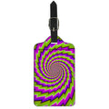 Green Twisted Moving Optical Illusion Luggage Tag