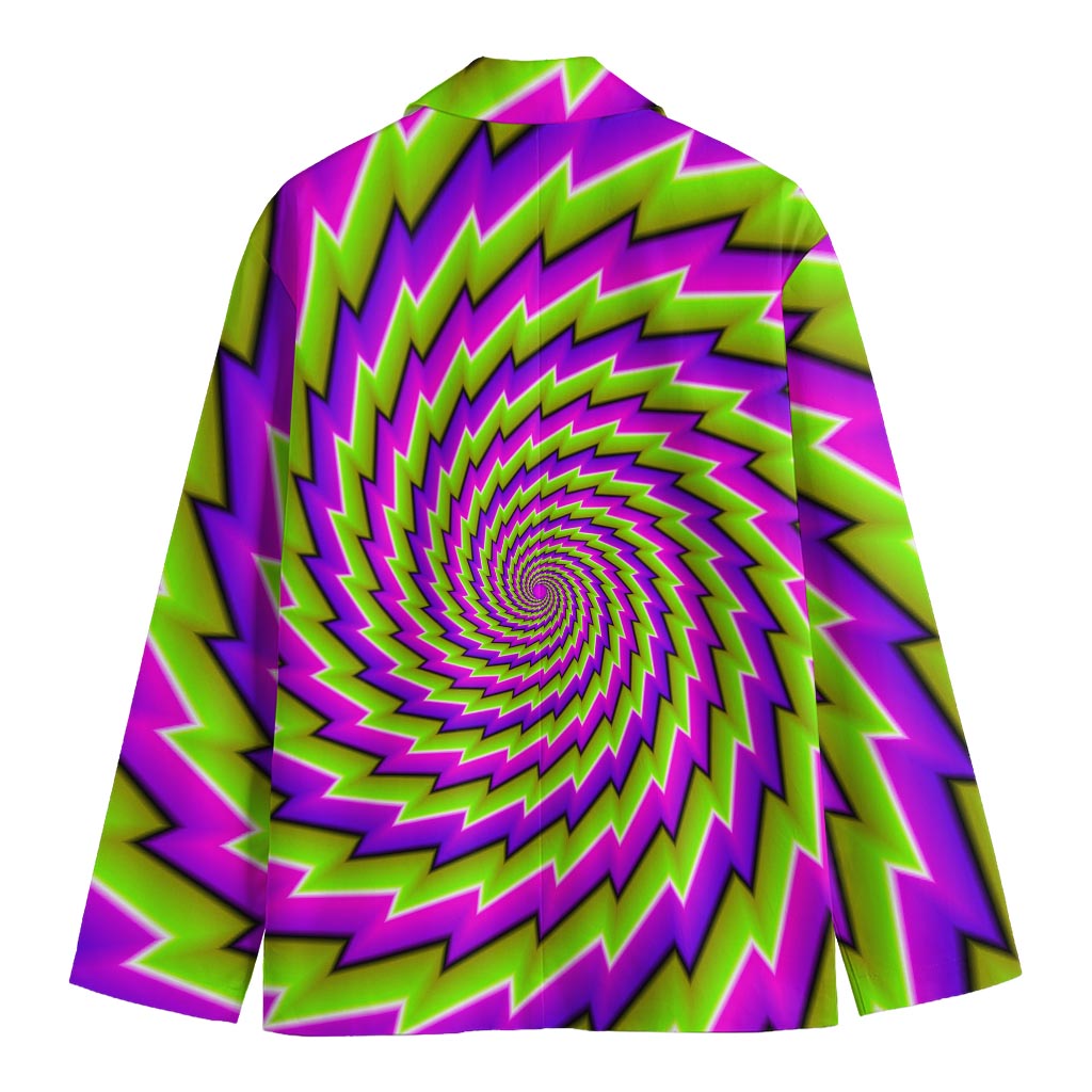 Green Twisted Moving Optical Illusion Men's Blazer
