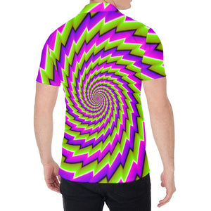 Green Twisted Moving Optical Illusion Men's Shirt