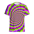 Green Twisted Moving Optical Illusion Men's Athletic T-Shirt