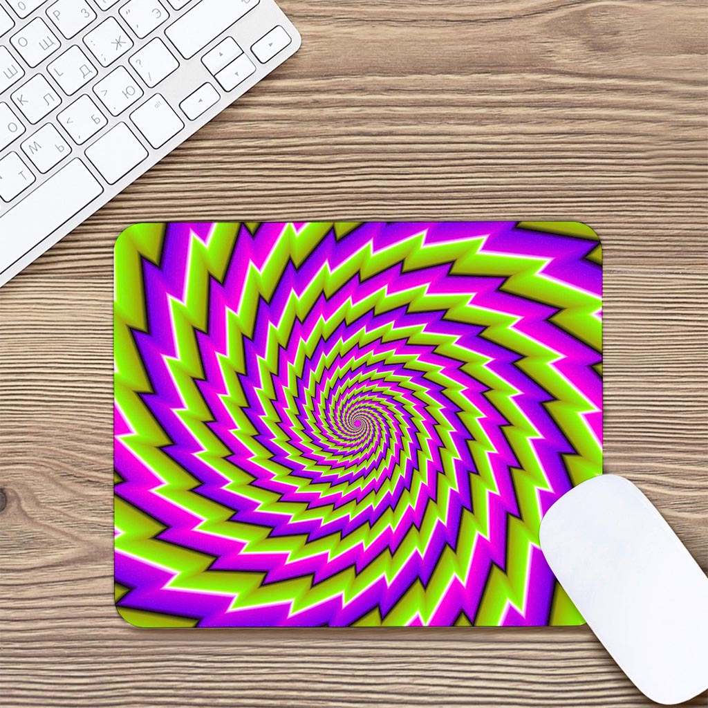 Green Twisted Moving Optical Illusion Mouse Pad