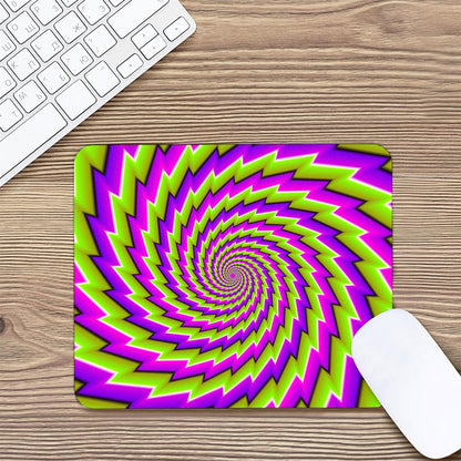 Green Twisted Moving Optical Illusion Mouse Pad