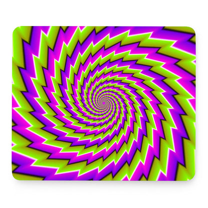 Green Twisted Moving Optical Illusion Mouse Pad