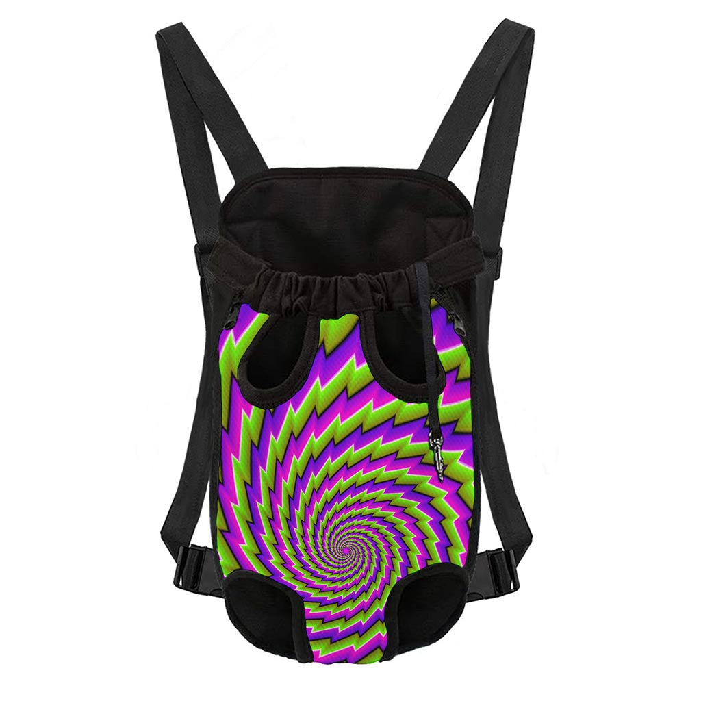 Green Twisted Moving Optical Illusion Pet Carrier Backpack