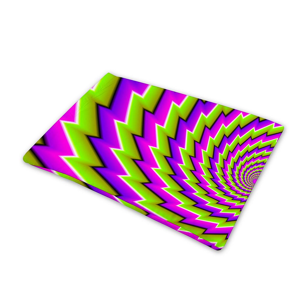 Green Twisted Moving Optical Illusion Pet Cooling Mat Cover