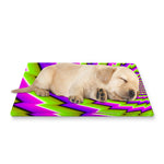 Green Twisted Moving Optical Illusion Pet Cooling Mat Cover