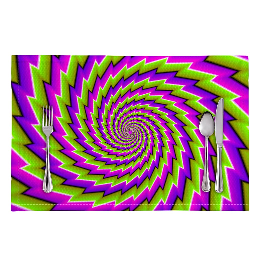 Green Twisted Moving Optical Illusion Placemat