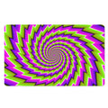 Green Twisted Moving Optical Illusion Polyester Doormat