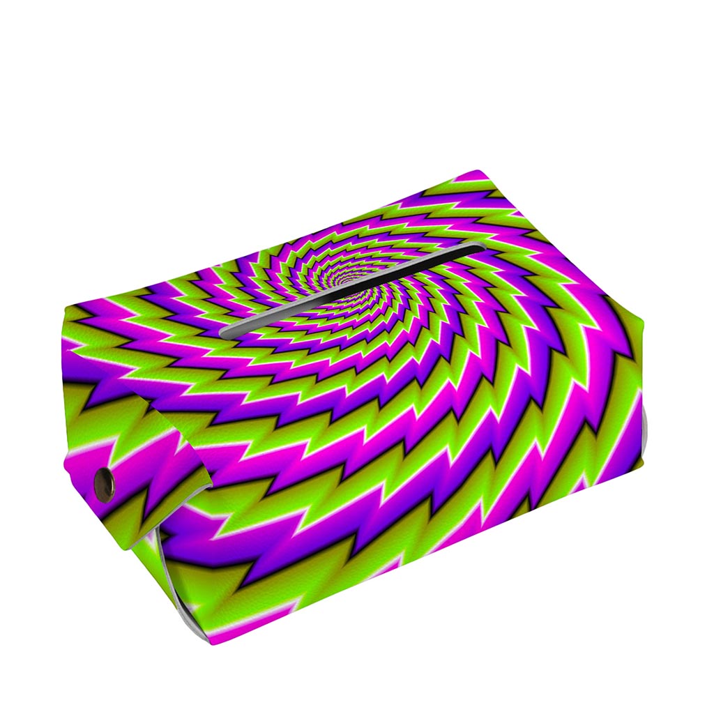 Green Twisted Moving Optical Illusion Rectangle Tissue Box Cover