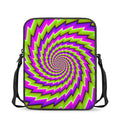 Green Twisted Moving Optical Illusion Rectangular Crossbody Bag