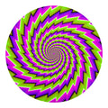 Green Twisted Moving Optical Illusion Round Blanket