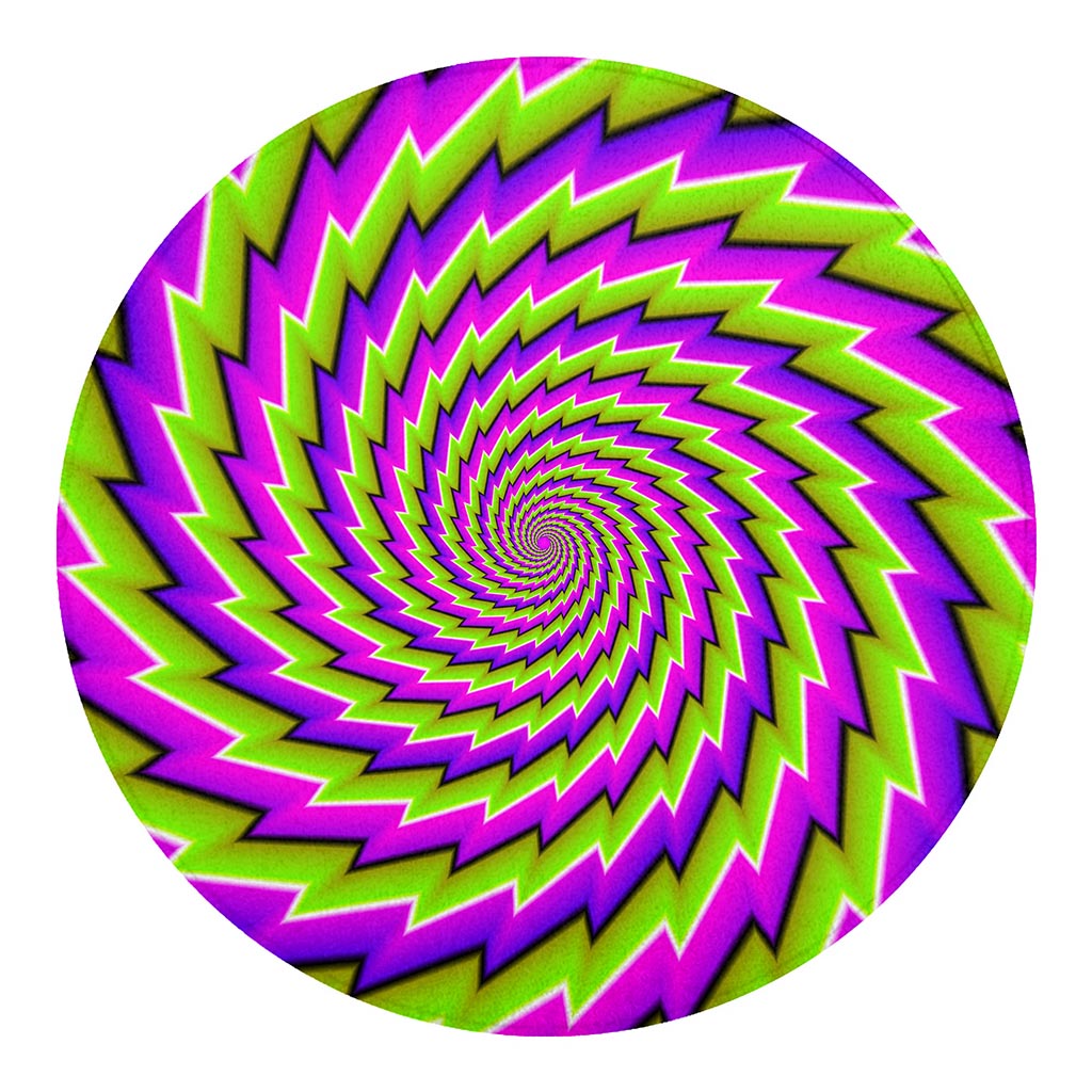 Green Twisted Moving Optical Illusion Round Blanket