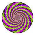 Green Twisted Moving Optical Illusion Round Floor Mat