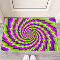 Green Twisted Moving Optical Illusion Rubber Doormat
