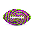 Green Twisted Moving Optical Illusion Rugby Ball