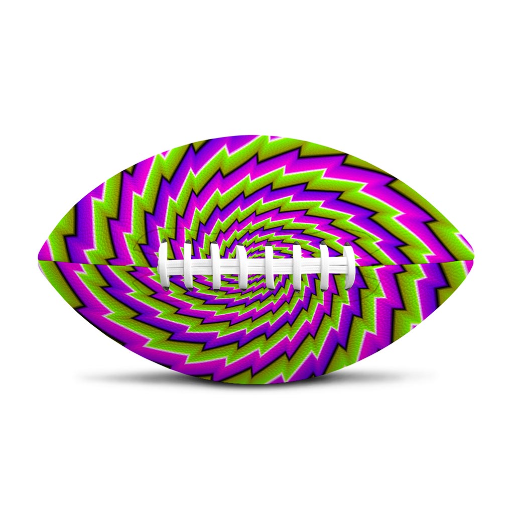 Green Twisted Moving Optical Illusion Rugby Ball
