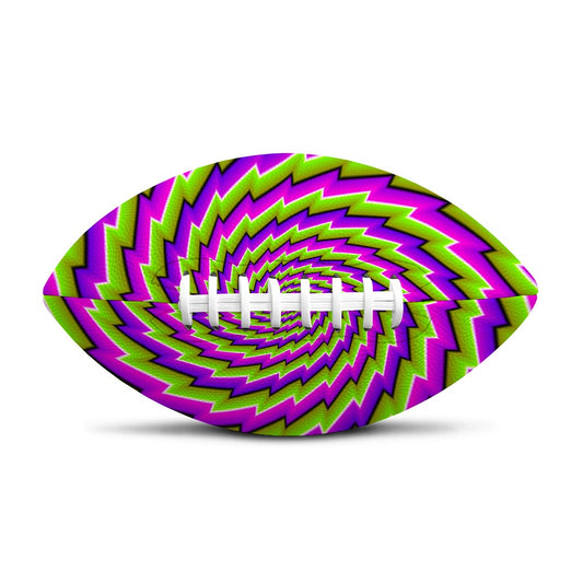 Green Twisted Moving Optical Illusion Rugby Ball