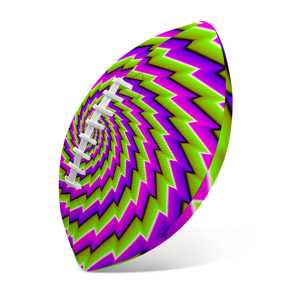 Green Twisted Moving Optical Illusion Rugby Ball