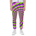 Green Twisted Moving Optical Illusion Joggers