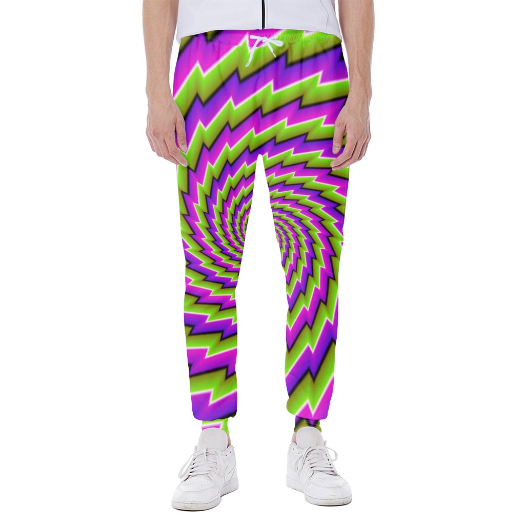 Green Twisted Moving Optical Illusion Scuba Joggers