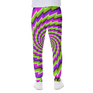 Green Twisted Moving Optical Illusion Scuba Joggers