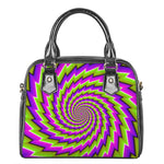 Green Twisted Moving Optical Illusion Shoulder Handbag