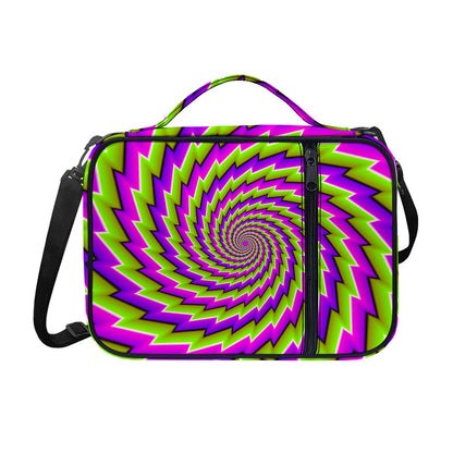 Green Twisted Moving Optical Illusion Shoulder Strap Bible Bag