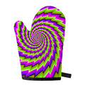 Green Twisted Moving Optical Illusion Single Oven Mitt
