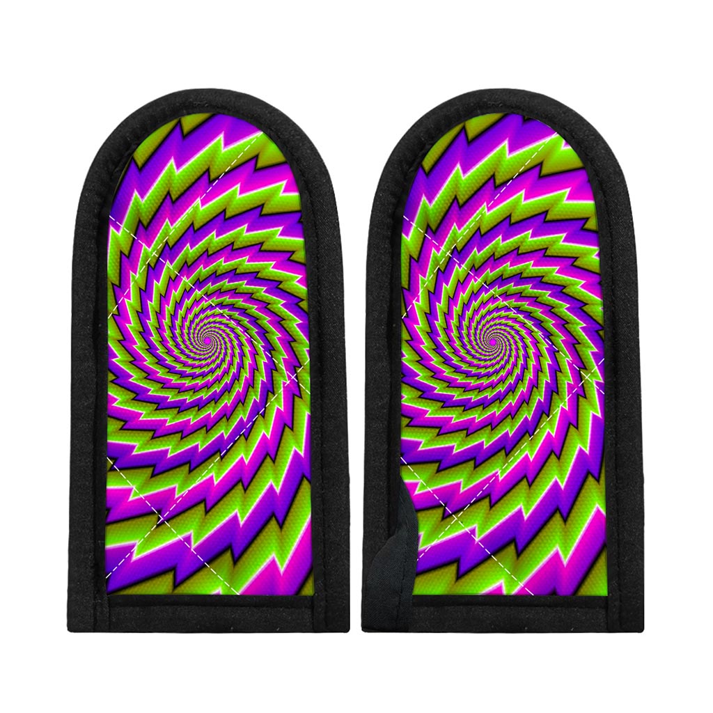 Green Twisted Moving Optical Illusion Skillet Handle Cover