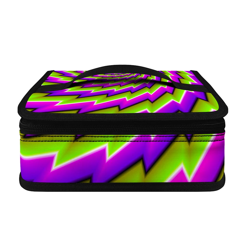 Green Twisted Moving Optical Illusion Small Lunch Bag