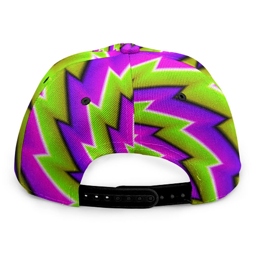 Green Twisted Moving Optical Illusion Snapback Cap