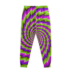 Green Twisted Moving Optical Illusion Sweatpants