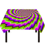 Green Twisted Moving Optical Illusion Tablecloth