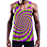 Green Twisted Moving Optical Illusion Training Tank Top