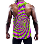 Green Twisted Moving Optical Illusion Training Tank Top