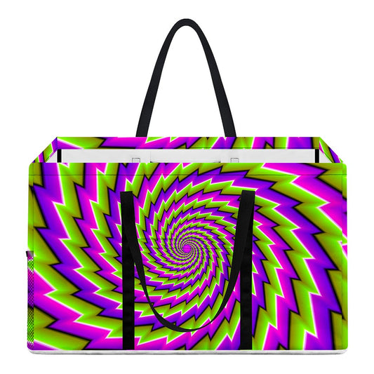 Green Twisted Moving Optical Illusion Utility Tote Bag
