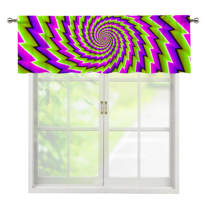 Green Twisted Moving Optical Illusion Window Valance