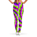 Green Twisted Moving Optical Illusion Women's Leggings